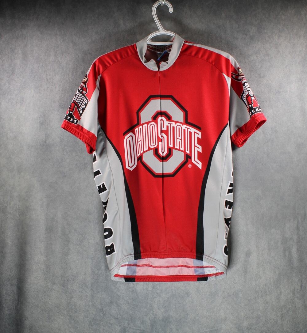 Vintage Ohio State Buckeyes Brutus Cycling Jersey Adrenaline Promo Mens Medium